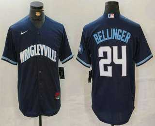 Men%27s Chicago Cubs #24 Cody Bellinger Navy City Connect Cool Base Stitched Baseball Jersey->cleveland guardians->MLB Jersey